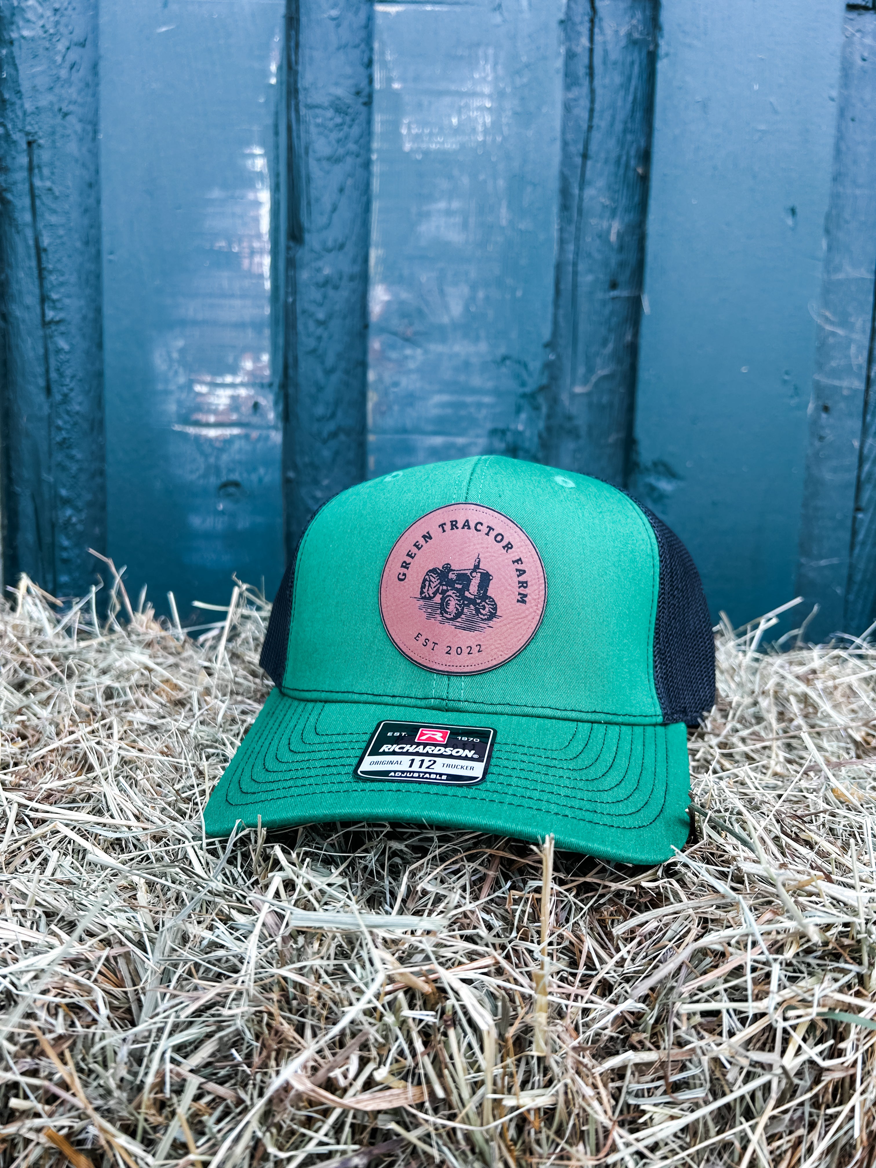 Green Tractor Farm Trucker Hat - Green
